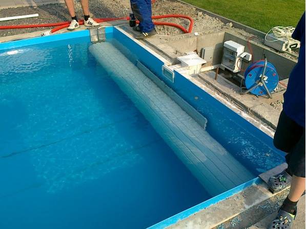 Lamelové zakrytí bazénu 5x3m, podhladinové
