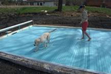 Lamelové zakrytí bazénu 5x3m, ruční pohon